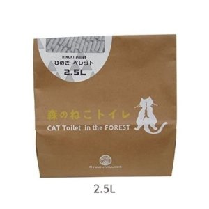 画像1: 龍神村 森のねこトイレ 2.5L【崩れないタイプ】【6個セット】システムトイレ用 ペレット 猫砂 間伐木材 天然 安心 木製 国産 日本製