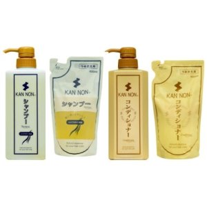 画像1: 【お得な観音温泉ヘアケアセット】シャンプー 本体700ml＋コンディショナー 本体700ml＋各詰替用600ml（合計4個）