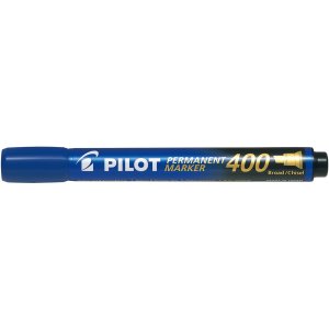 画像1: PILOT（パイロット） パーマネントマーカー400 中字平芯 ブルー MPM-10B-L【10本セット】油性マーカー